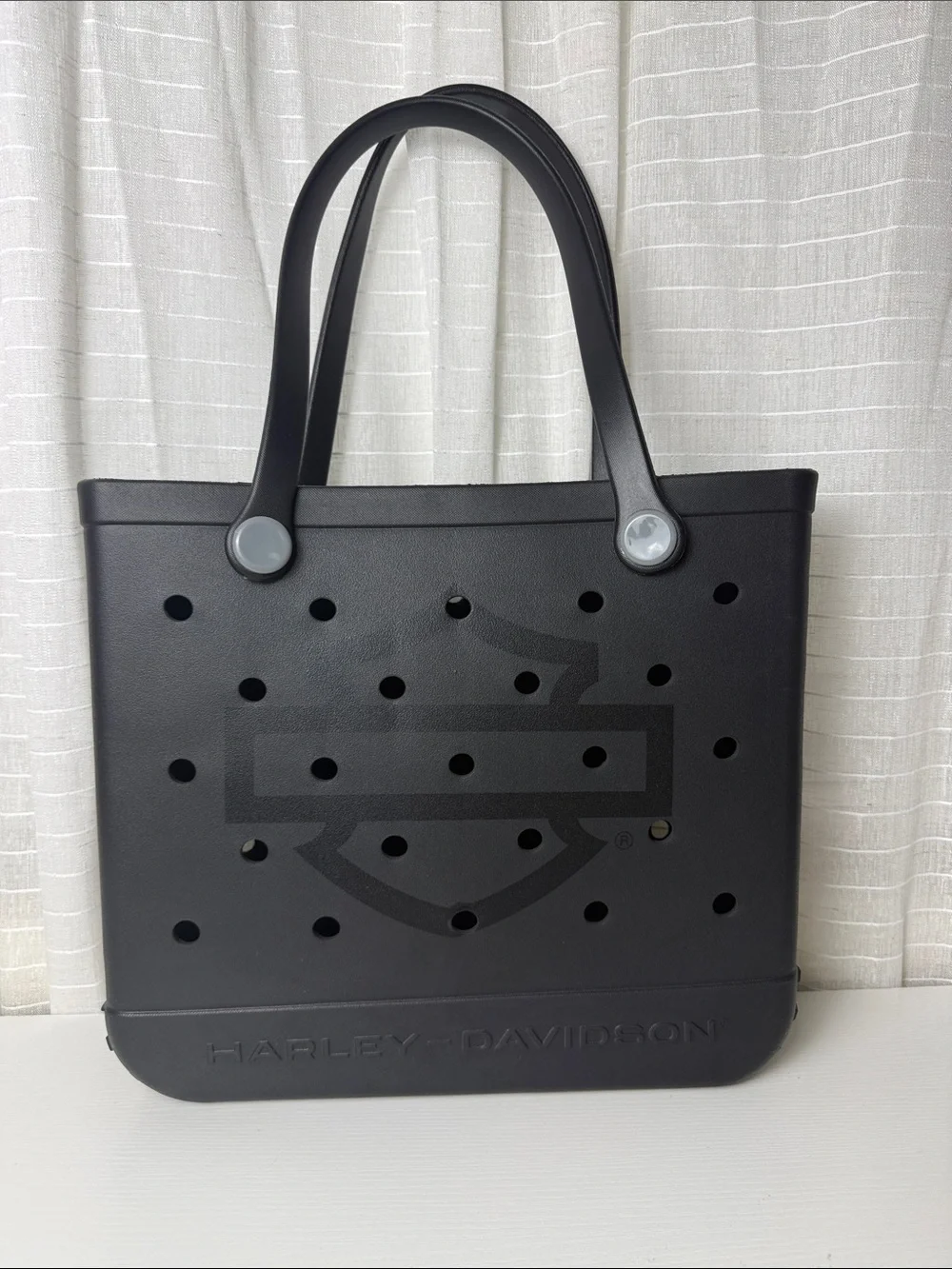 🌟Harley-Davidson 🌟Black Perforated Logo Tote